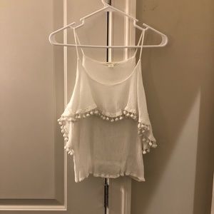 White crop shirt. Size medium.